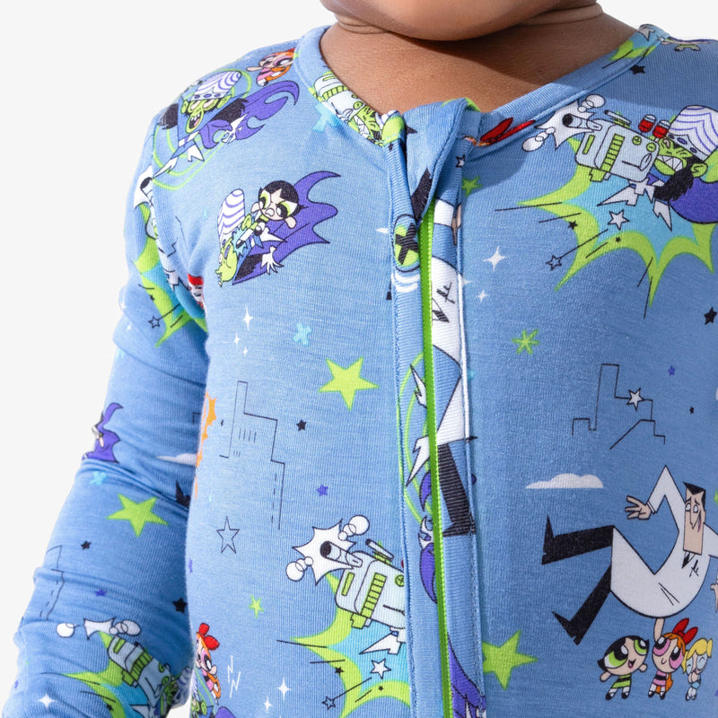 Powerpuff Girls Mojo Jojo Showdown Bamboo Convertible Footie