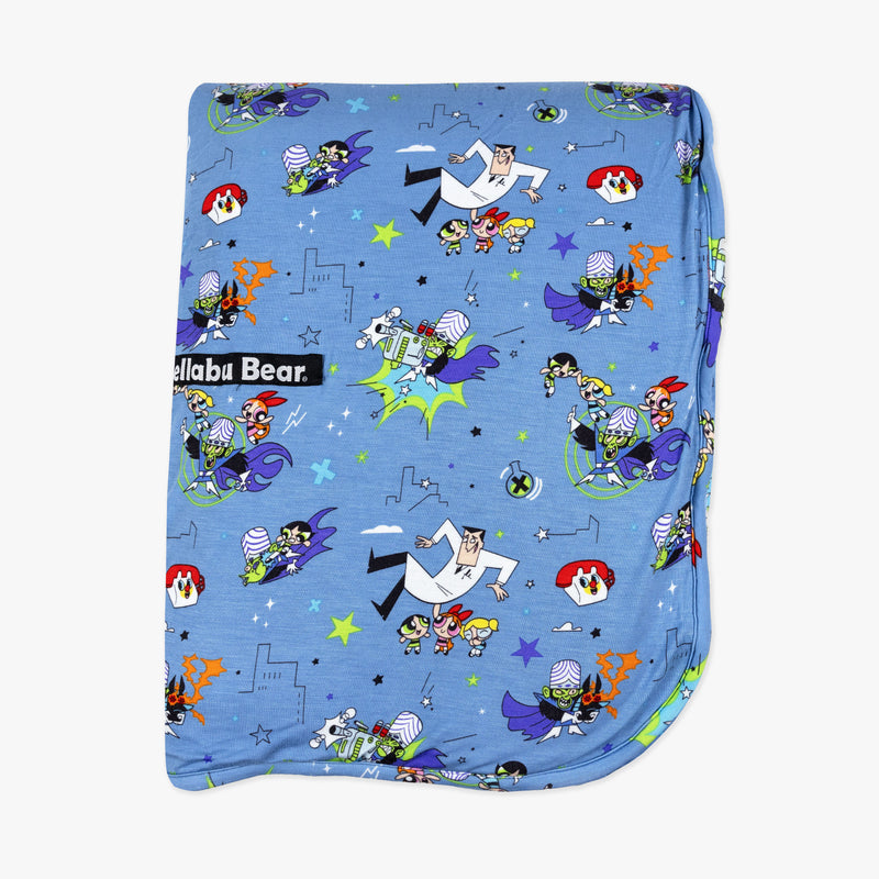Powerpuff Girls Mojo Jojo Showdown Bamboo Sherpa Blanket
