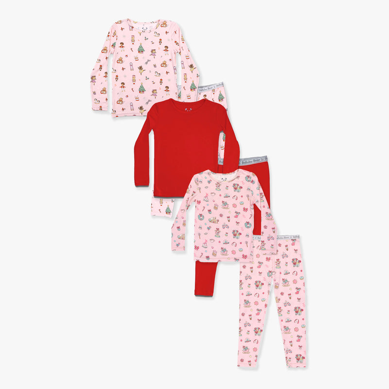 Pretty In Pink Holiday Bundle - Bamboo Kids Pajamas
