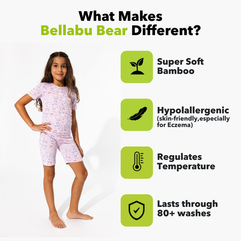 Enchanted Unicorn Bamboo Kids Pajama Short Set