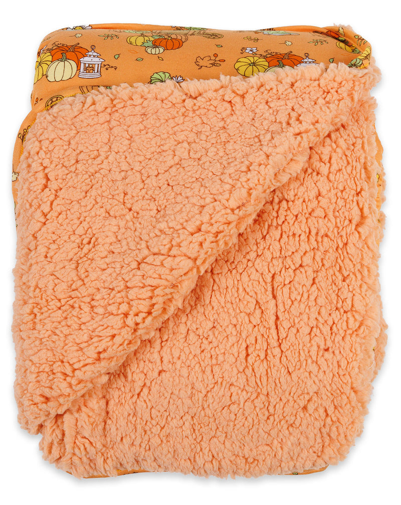 Pumpkin Bamboo Sherpa Blanket