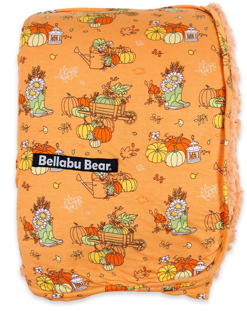 Pumpkin Bamboo Sherpa Blanket