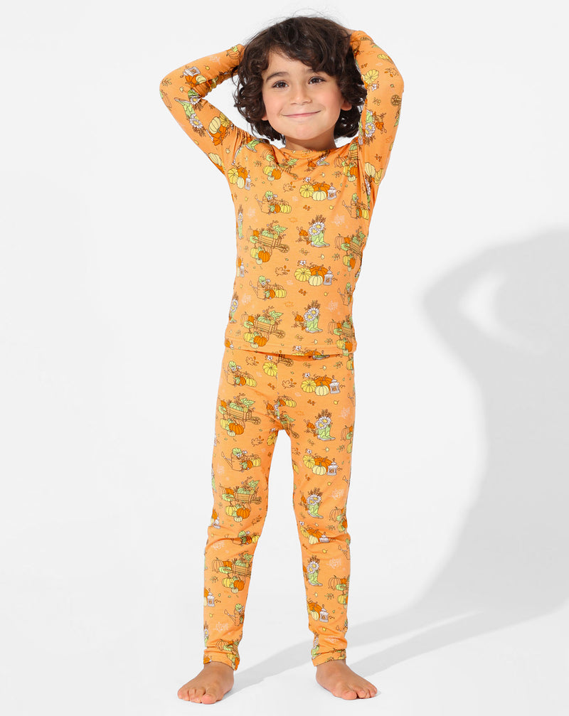 Pumpkin Bamboo Kids Pajamas