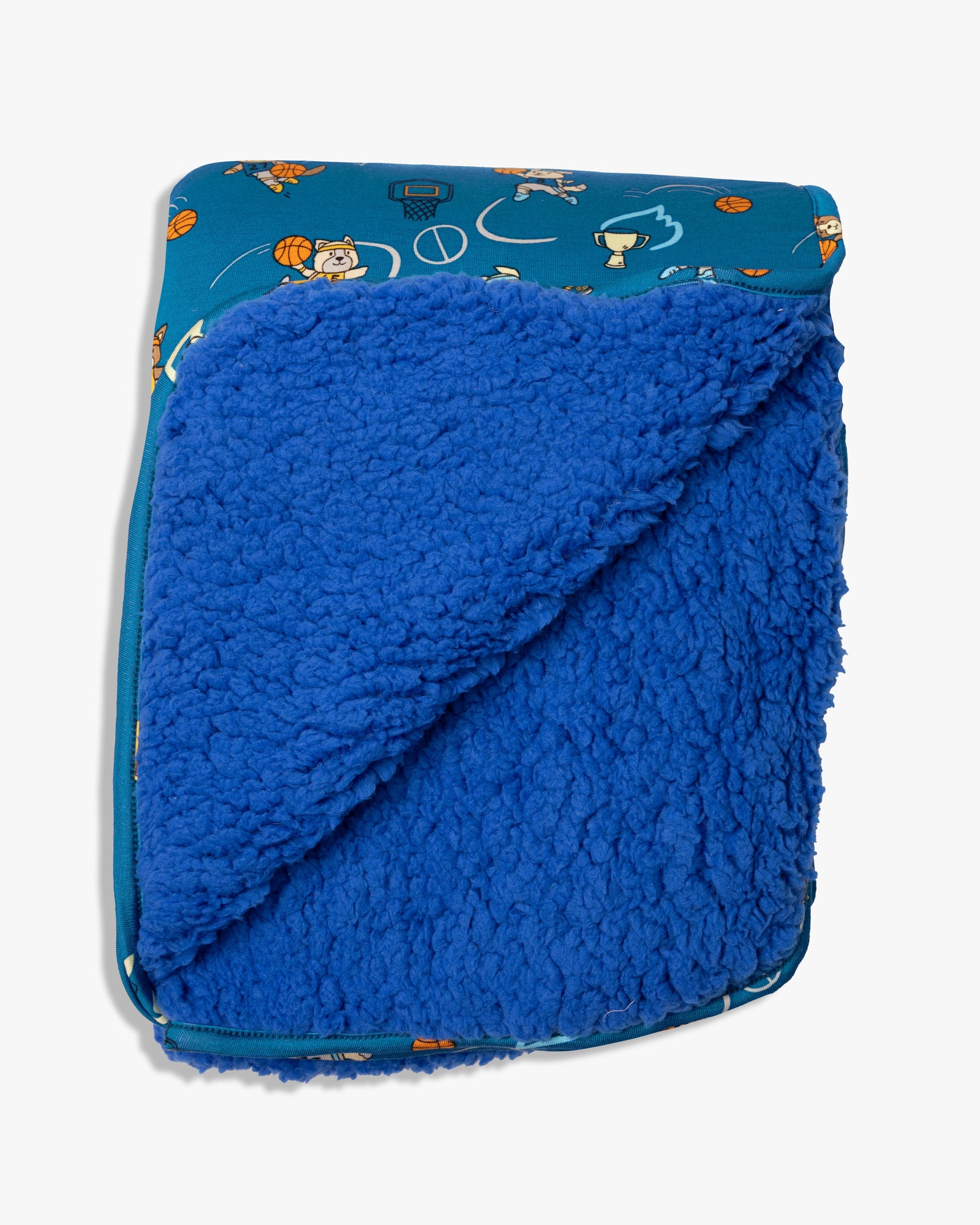 Basketball Pups Bamboo Sherpa Blanket
