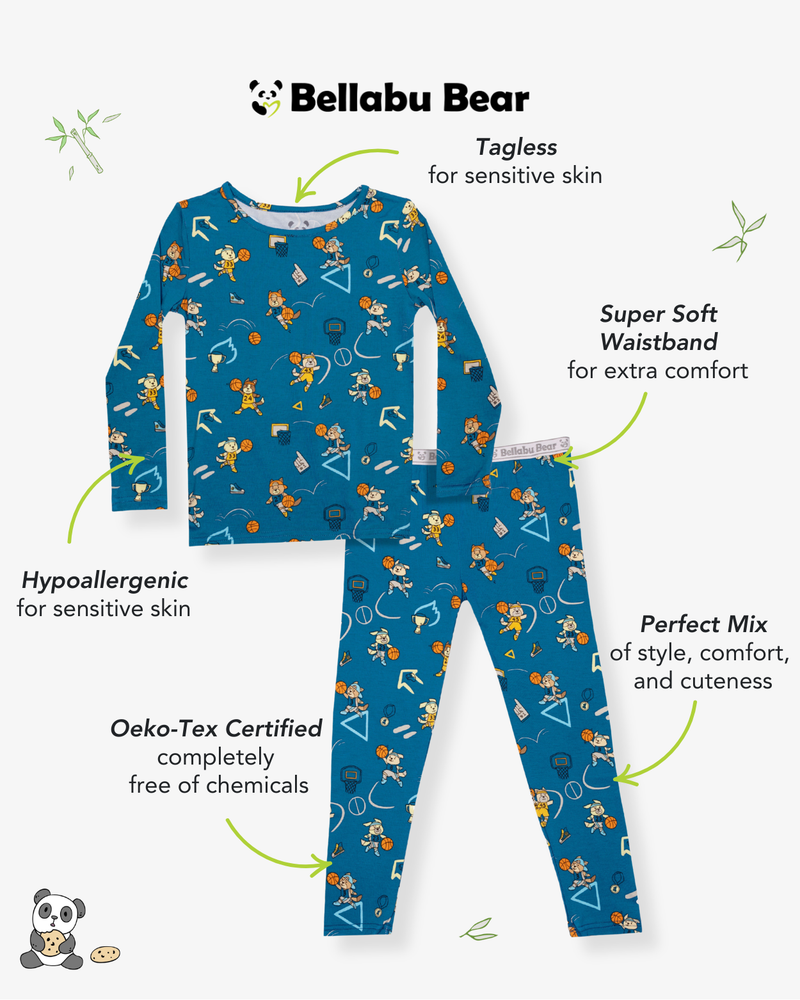 Basketball Pups Bamboo Kids Pajamas