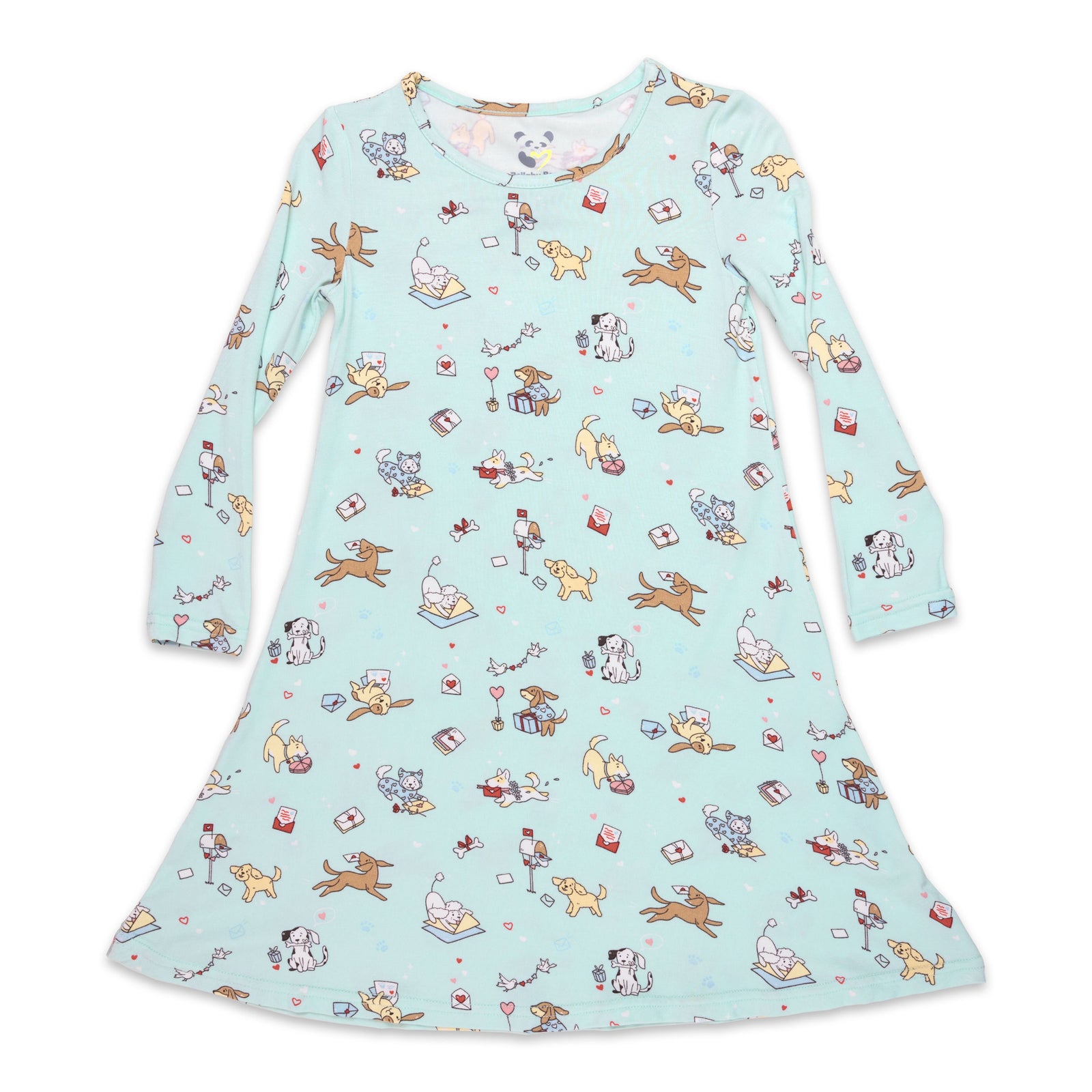 Puppy Love Bamboo Girls' Long Sleeve Dress