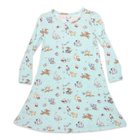 Puppy Love Bamboo Girls' Long Sleeve Dress