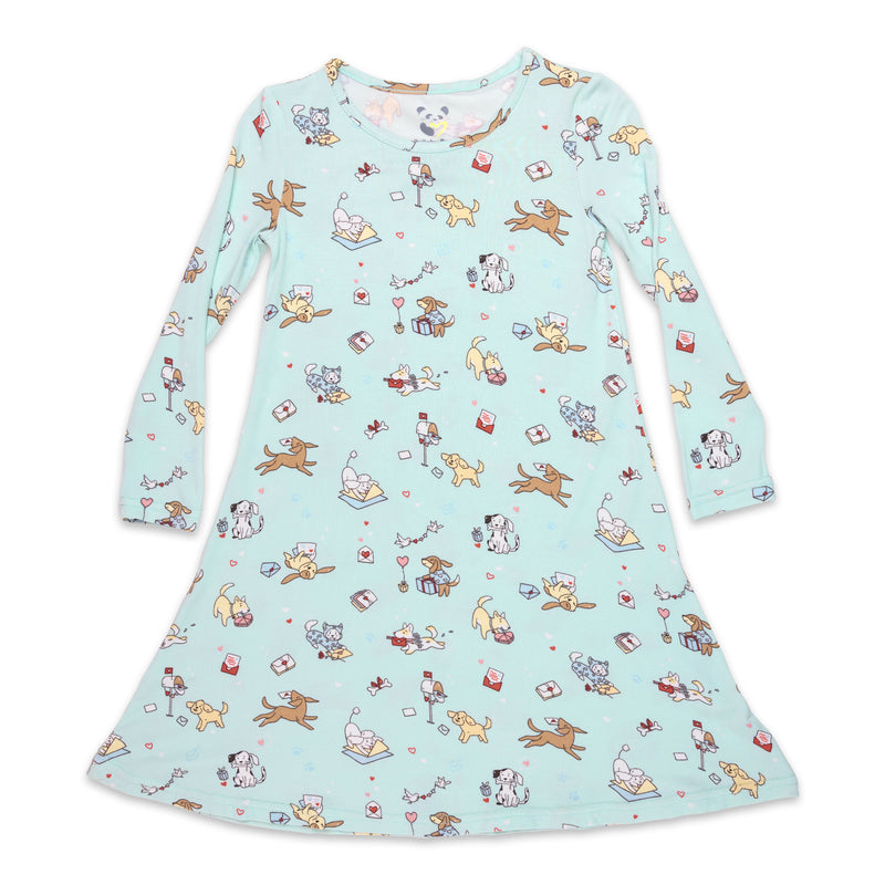 Puppy Love Bamboo Girls' Long Sleeve Dress