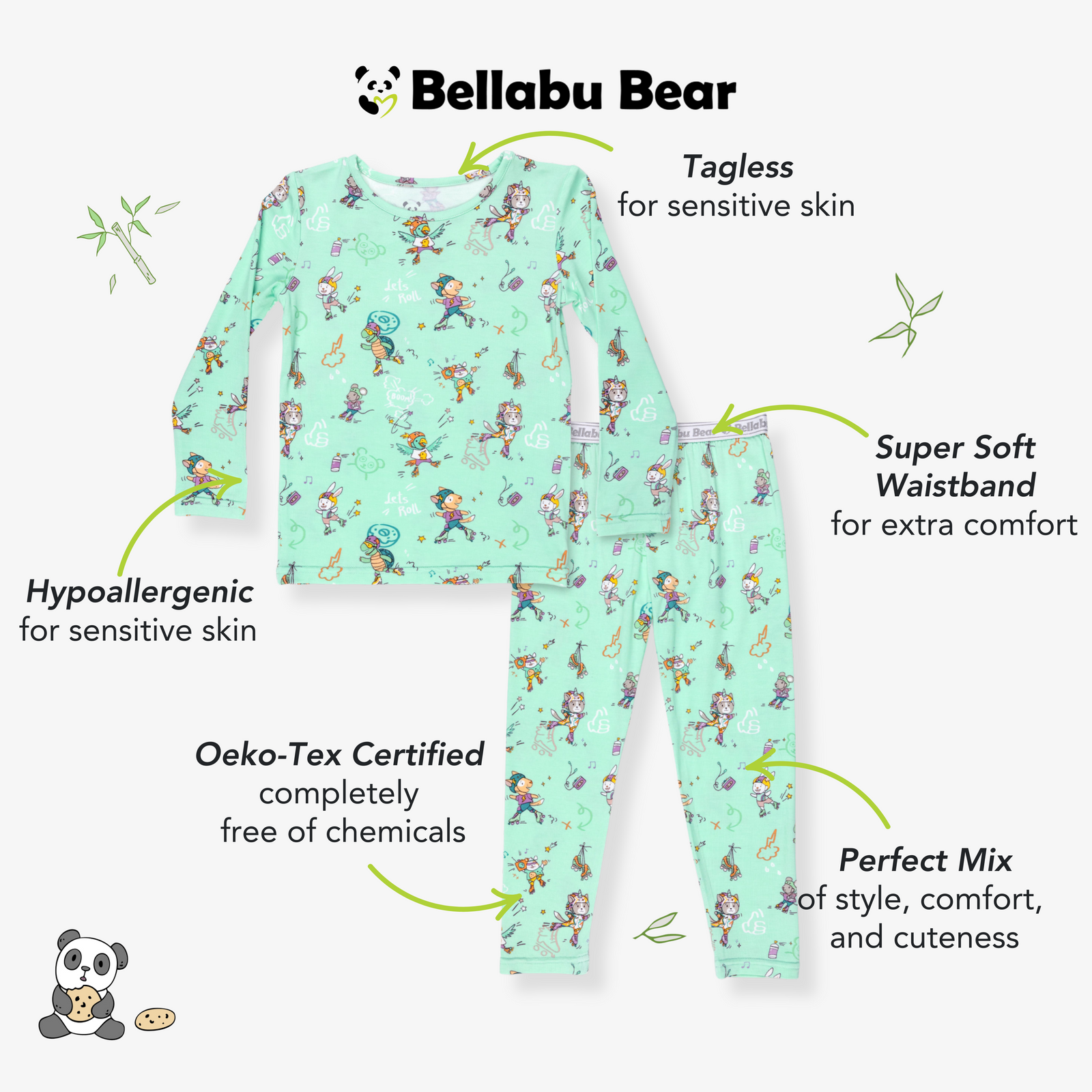 Roller Pet Pals Bamboo Kids Pajamas