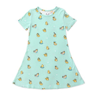 Rubber Ducky Bamboo Girls' Short Sleeve Dress