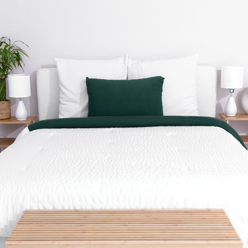 Pine Green Bamboo Bed Sheet Set