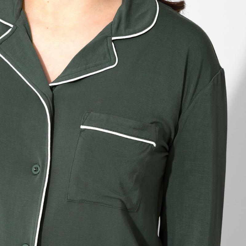 Pine Green Bamboo Women's Pajama Set