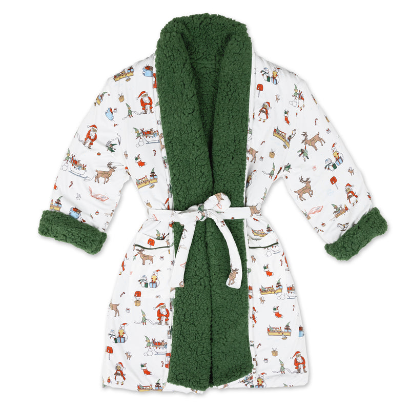 Santa's Workshop Adult Bamboo Sherpa Bathrobe
