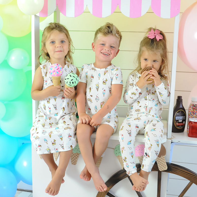 Ice Cream Bamboo Convertible Footie