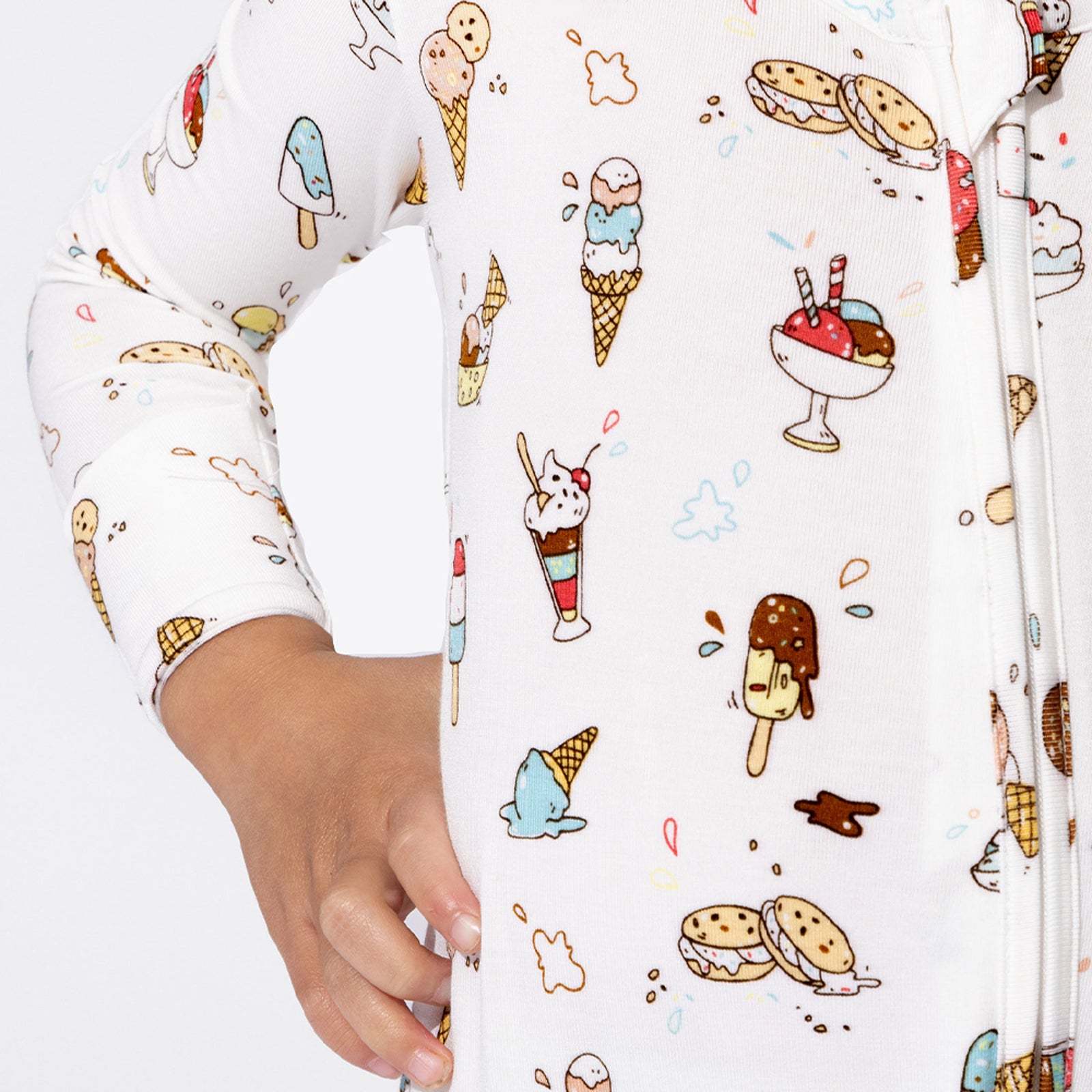 Ice Cream Bamboo Convertible Footie