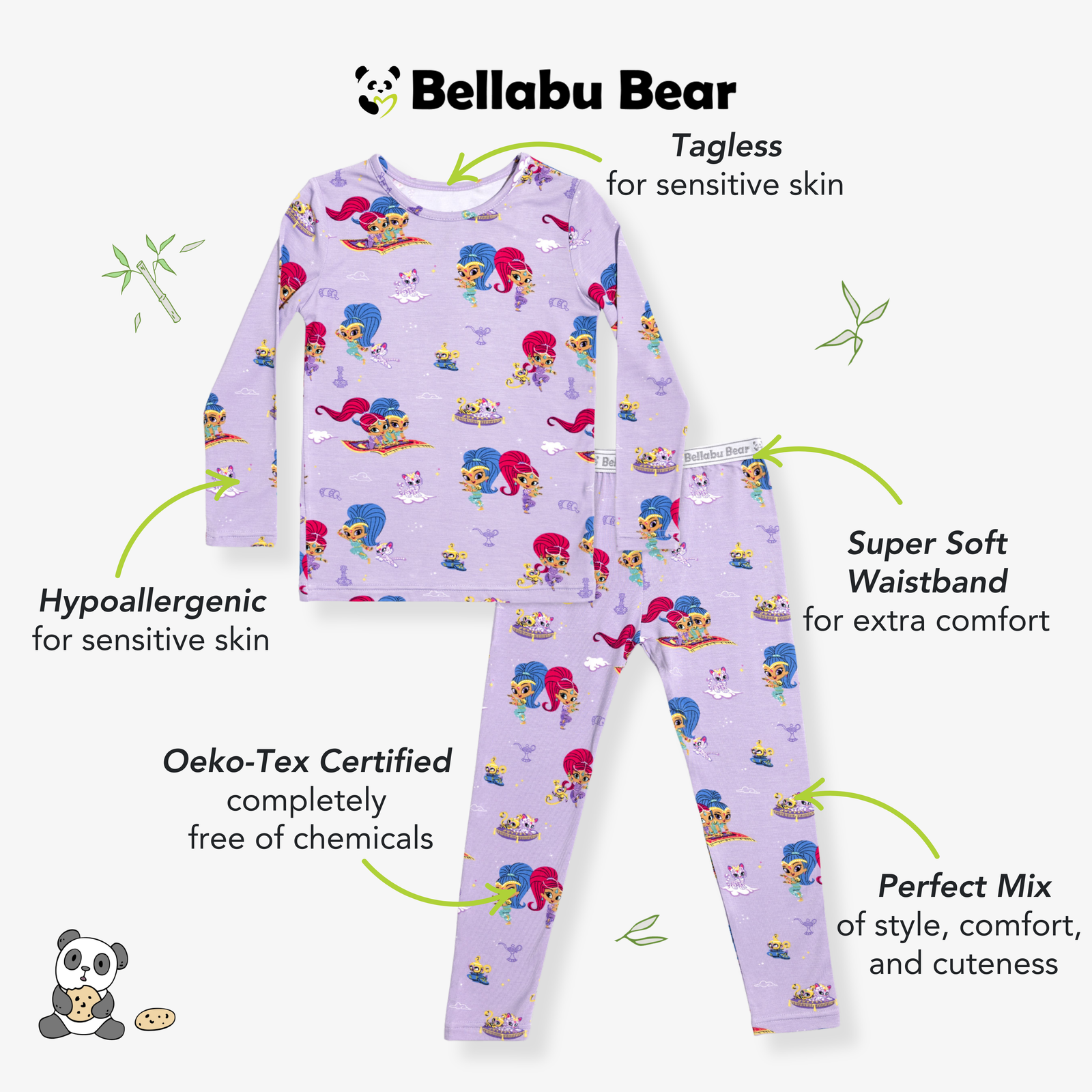 Shimmer and Shine Bamboo Kids Pajamas