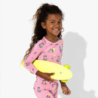 Skater Kitty Bamboo Kids Pajamas