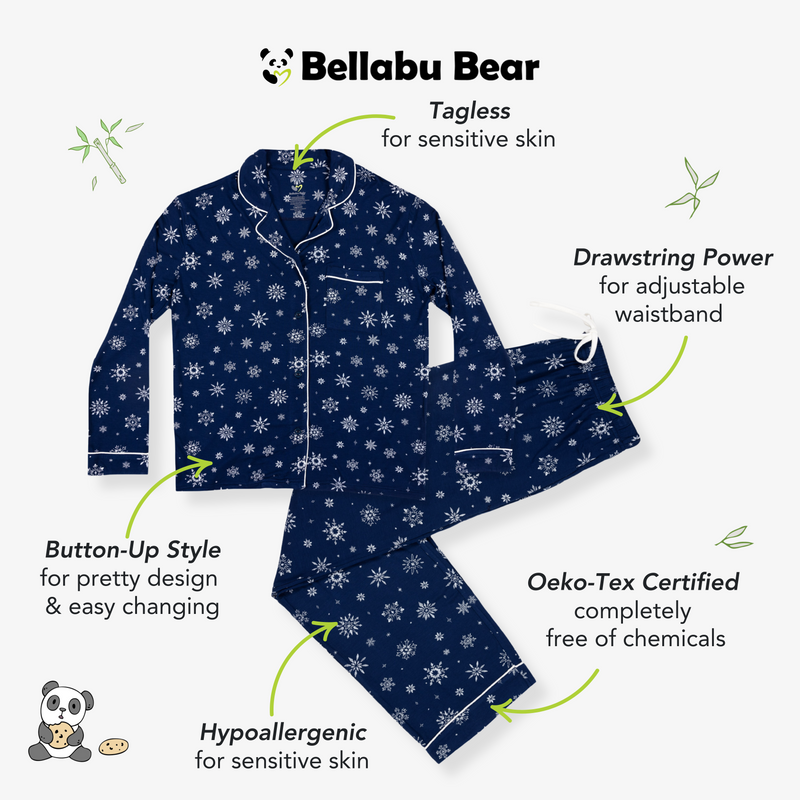 Snowflake Bamboo Men's Pajama Set