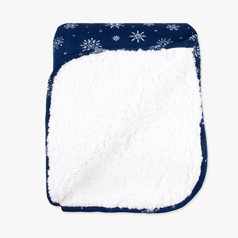 Snowflake Bamboo Sherpa Blanket
