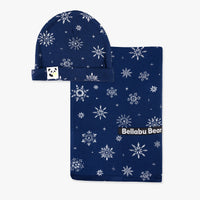 Snowflake Bamboo Swaddle & Beanie Set
