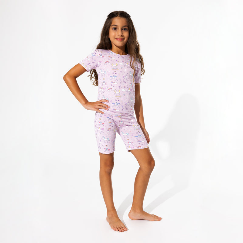Enchanted Unicorn Bamboo Kids Pajama Short Set