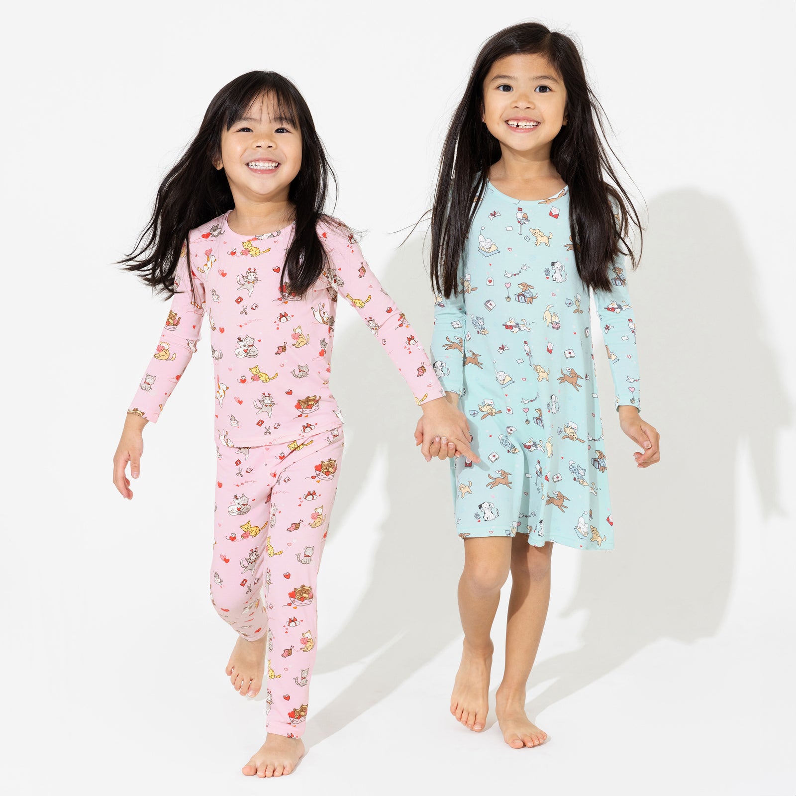 Love Kittens Bamboo Kids Pajamas