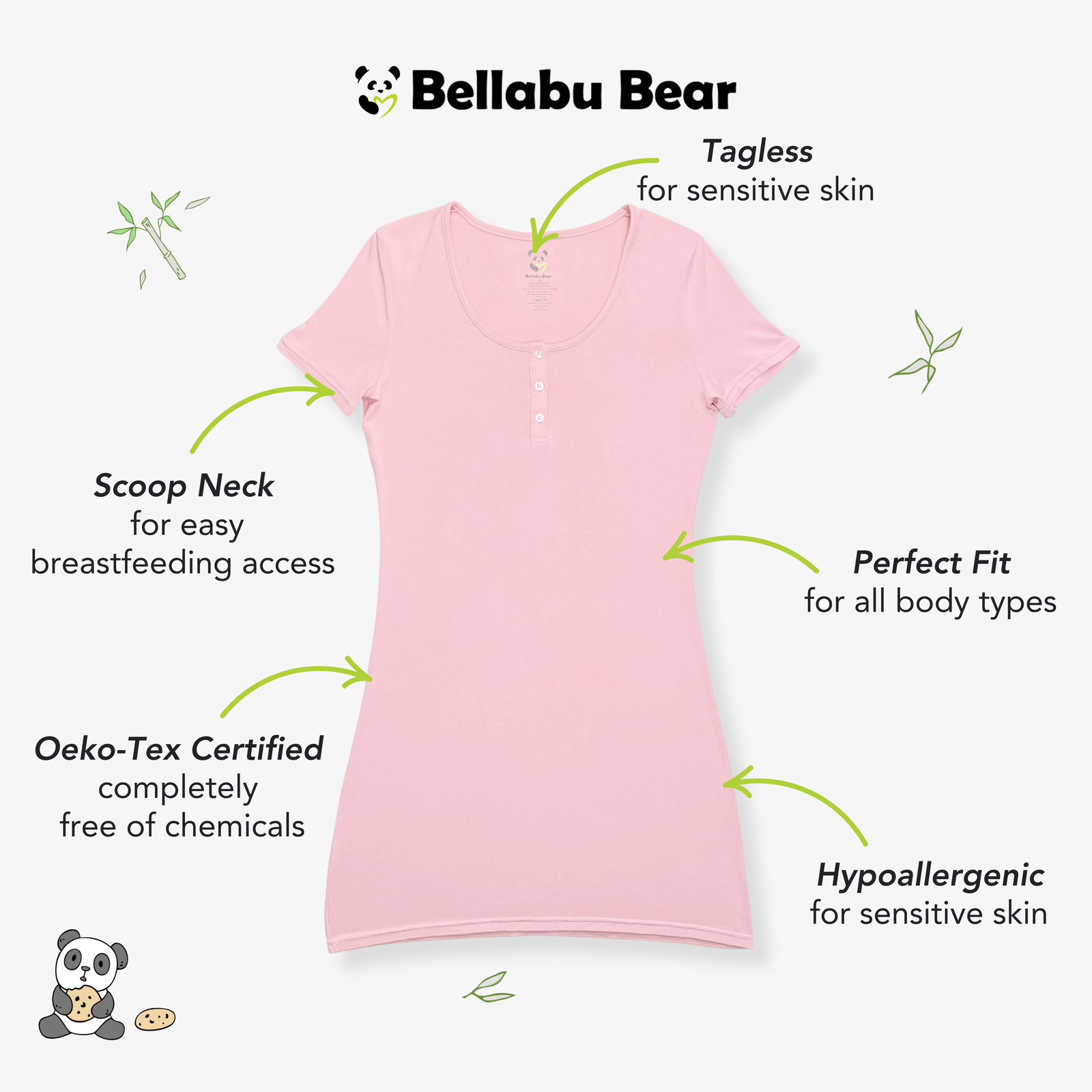 Dusty Rose Bamboo Women's Nightgown