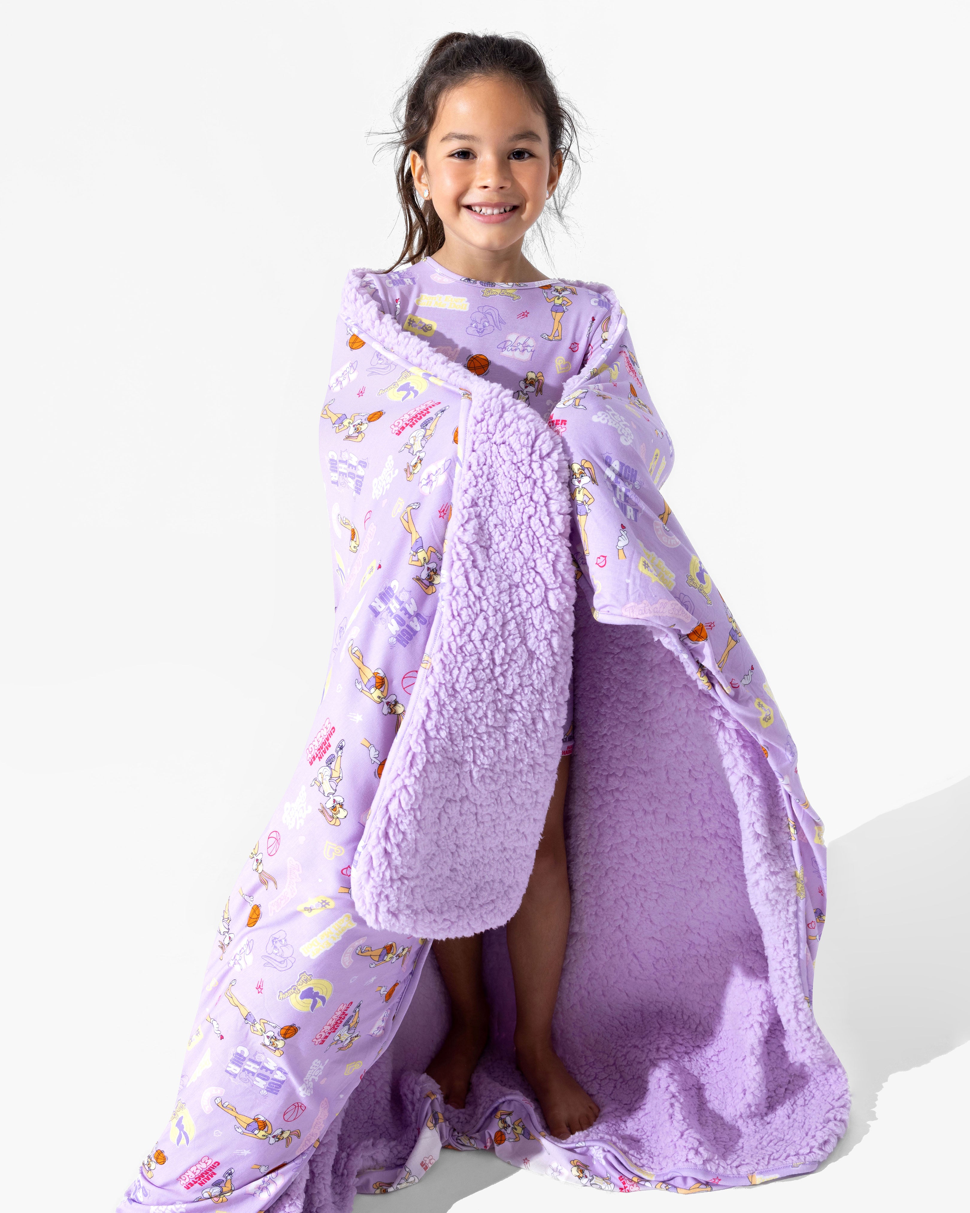 Lola Bunny Bamboo Sherpa Blanket | Soft Reversible Bamboo & Sherpa
