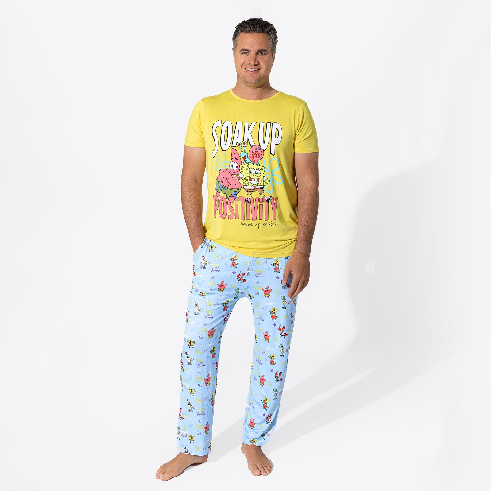 SpongeBob SquarePants: Good Vibes Bamboo Men's Pajama Set