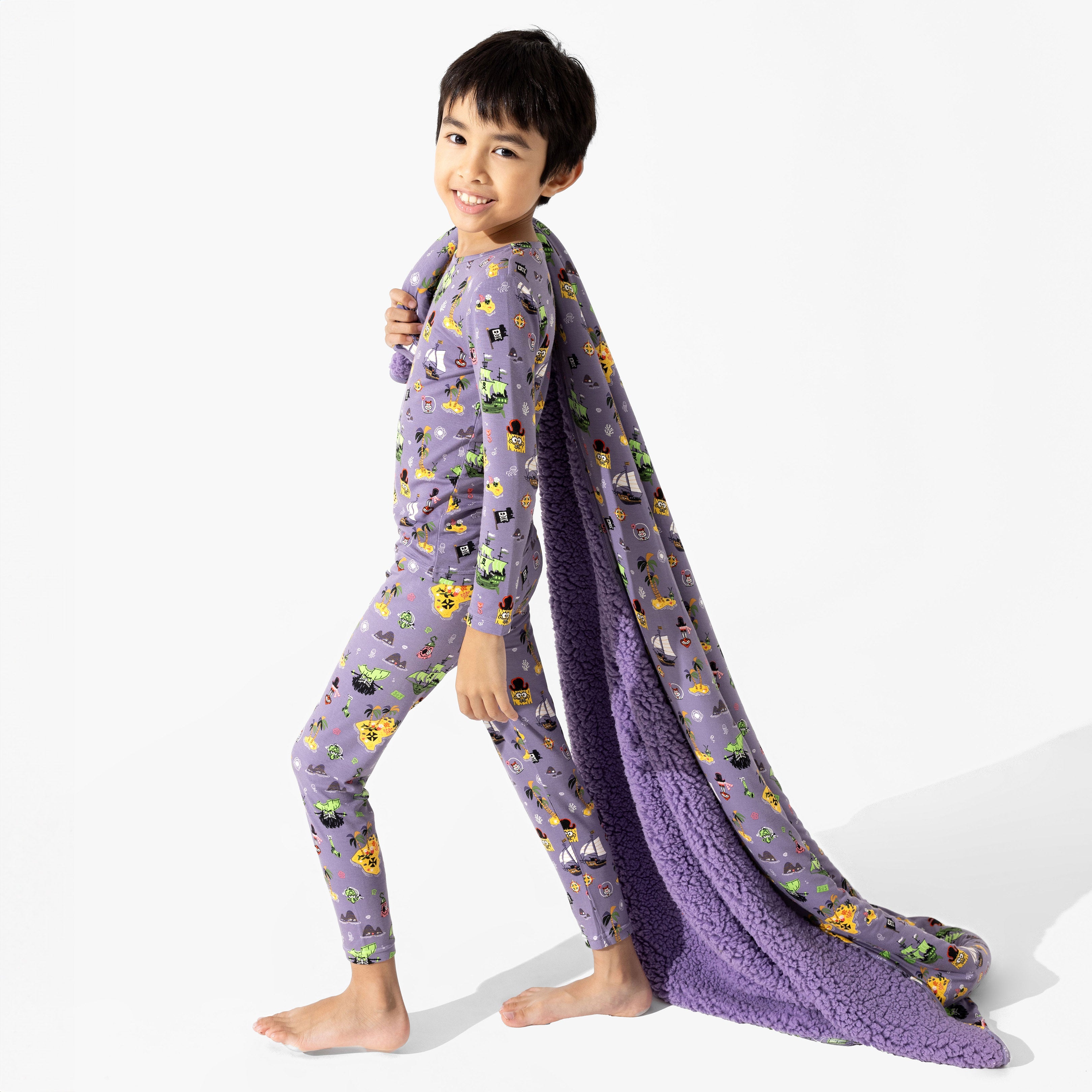 【SUKU 】Blaze Summer Night Pyjamas SpongeBob Flying Dutchman Bamboo Kids Pajamas – Soft & Cozy