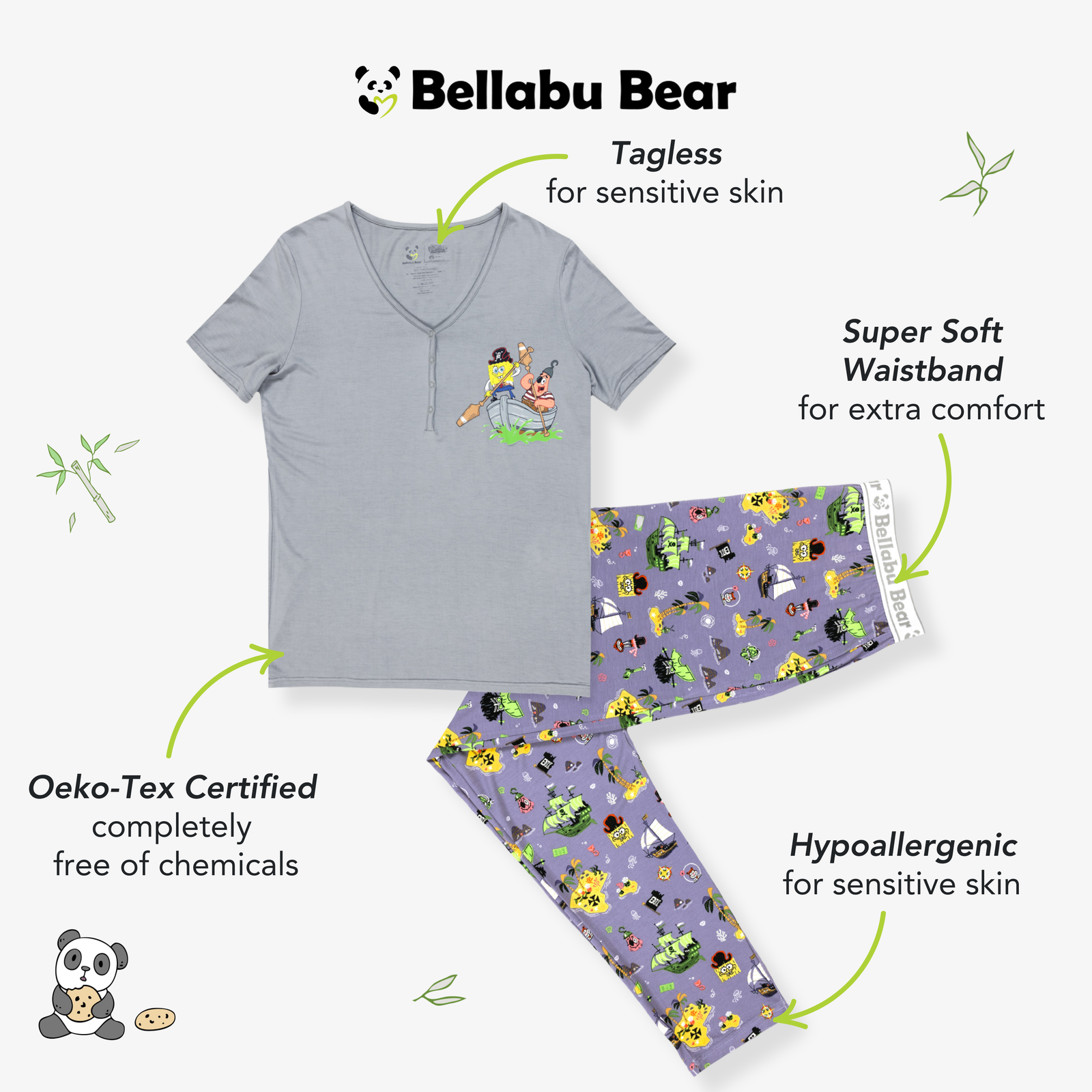 Spongebob SquarePants: Flying Dutchman Bamboo Women's Pajama Set