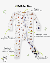 Boxing Bamboo Convertible Footie