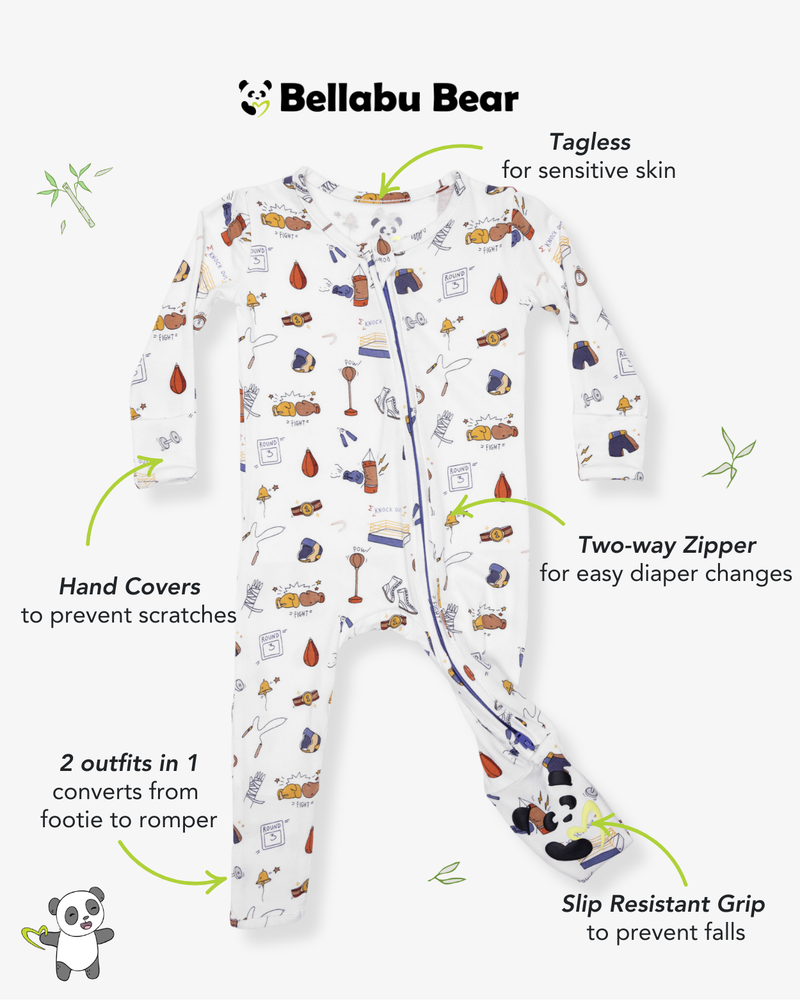 Boxing Bamboo Convertible Footie