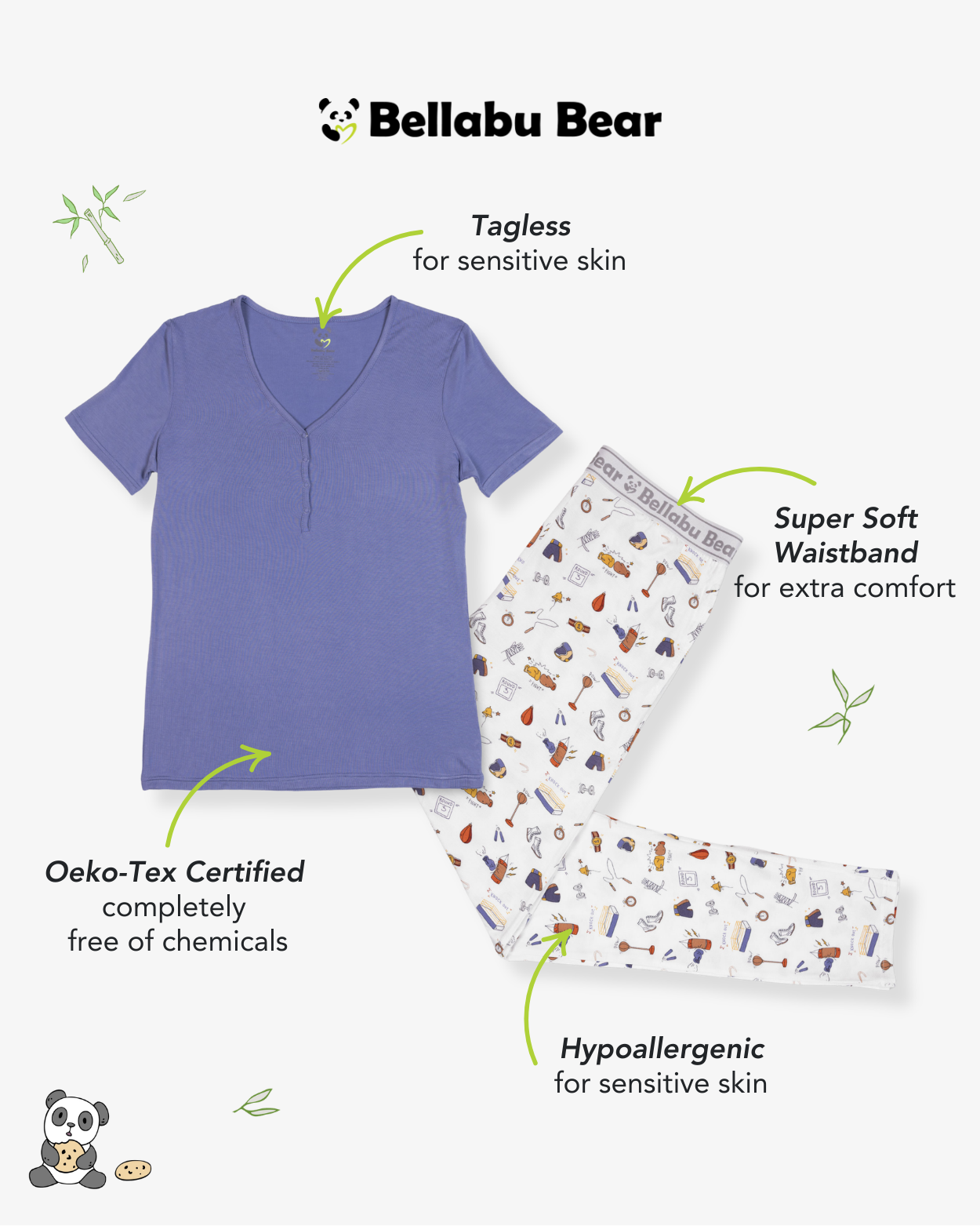 Boxing Bamboo Women's Pajama Set