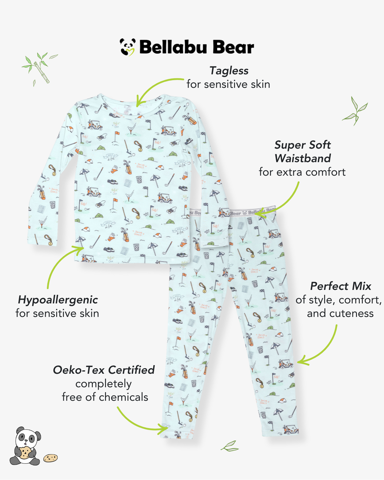 Golf Bamboo Kids Pajamas