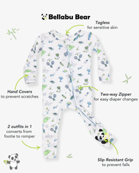 Tennis Bamboo Convertible Footie