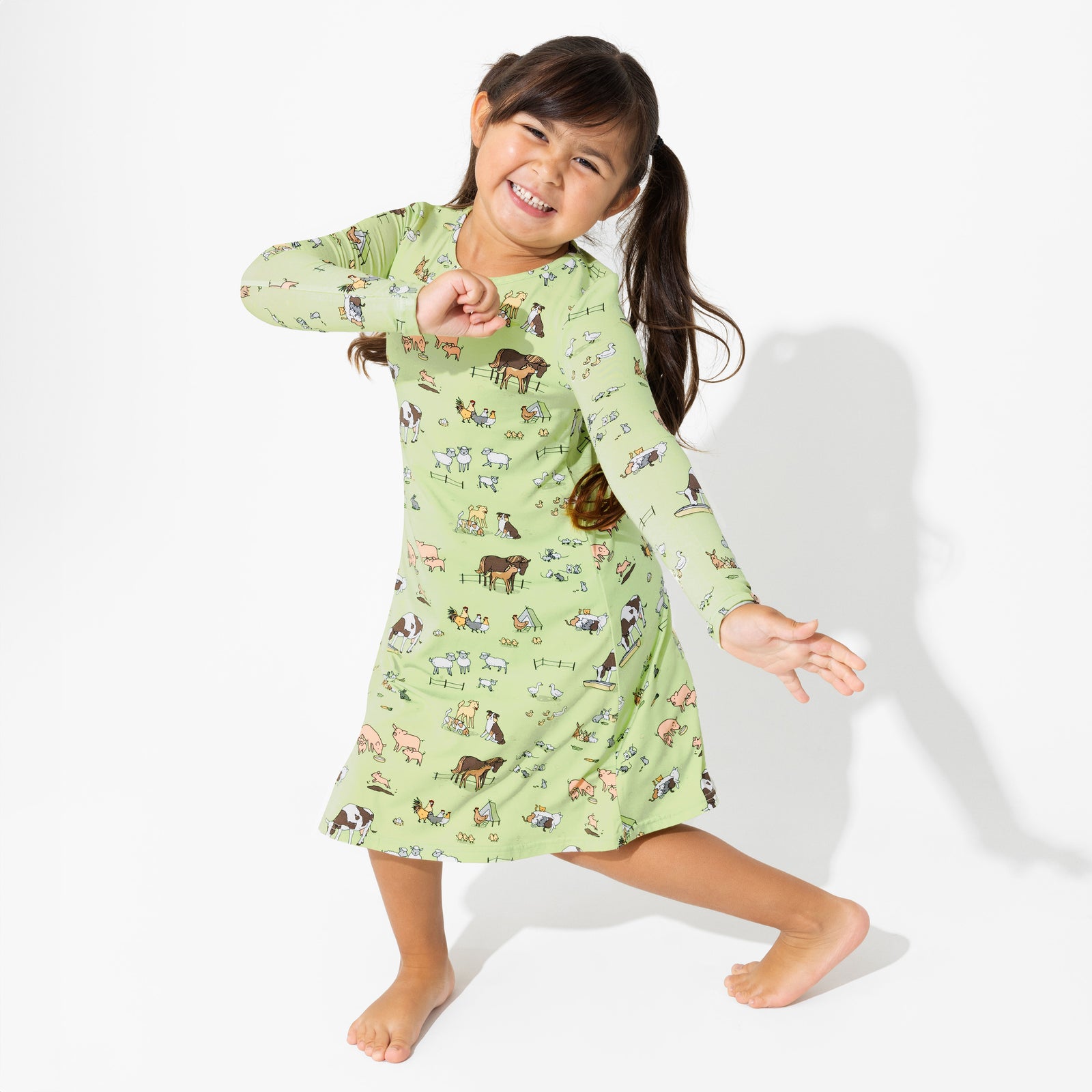 Farm Animals Bamboo Girls' Dress