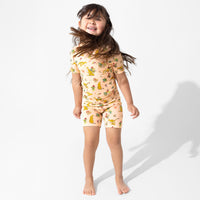 Pounce In Paradise Cheetah Bamboo Kids Pajama Short Set