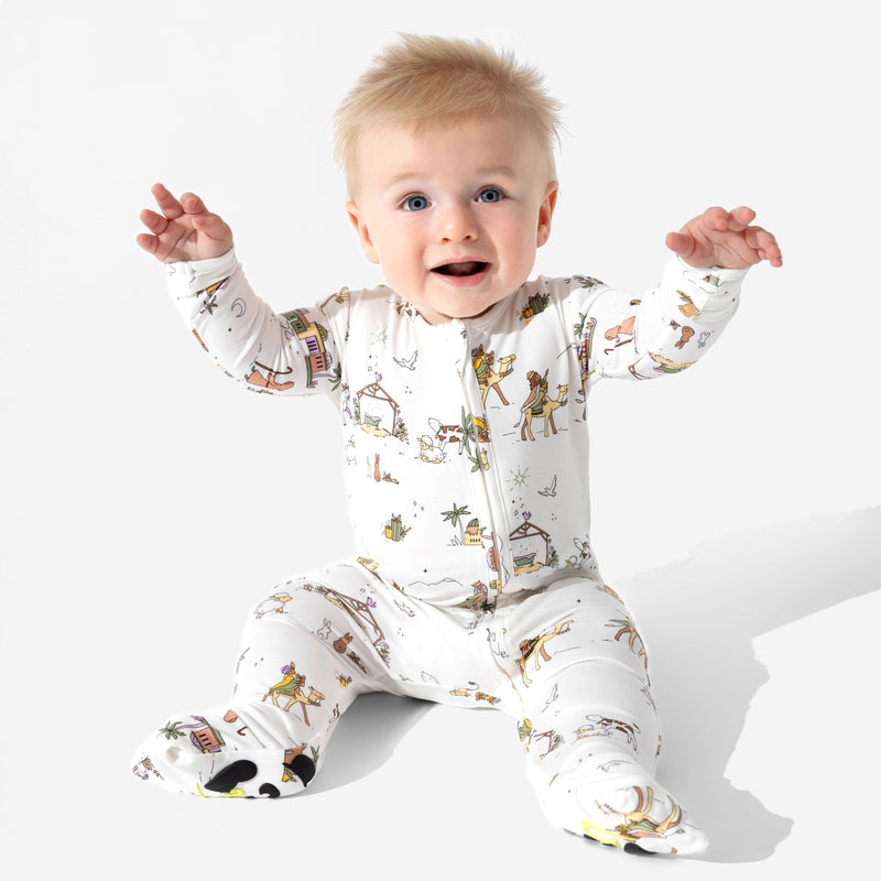 Holy Night Bamboo Convertible Footie