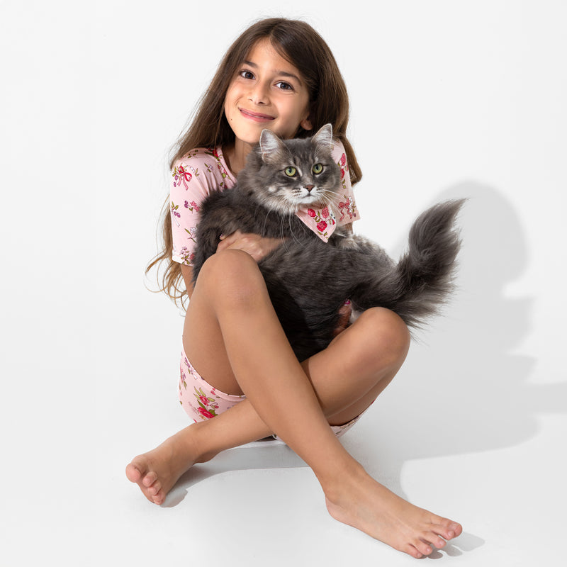 Bows & Blooms Bamboo Matching Pet Bandana