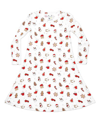 Sugar Cookies Bamboo Girls' Long Sleeve Dress