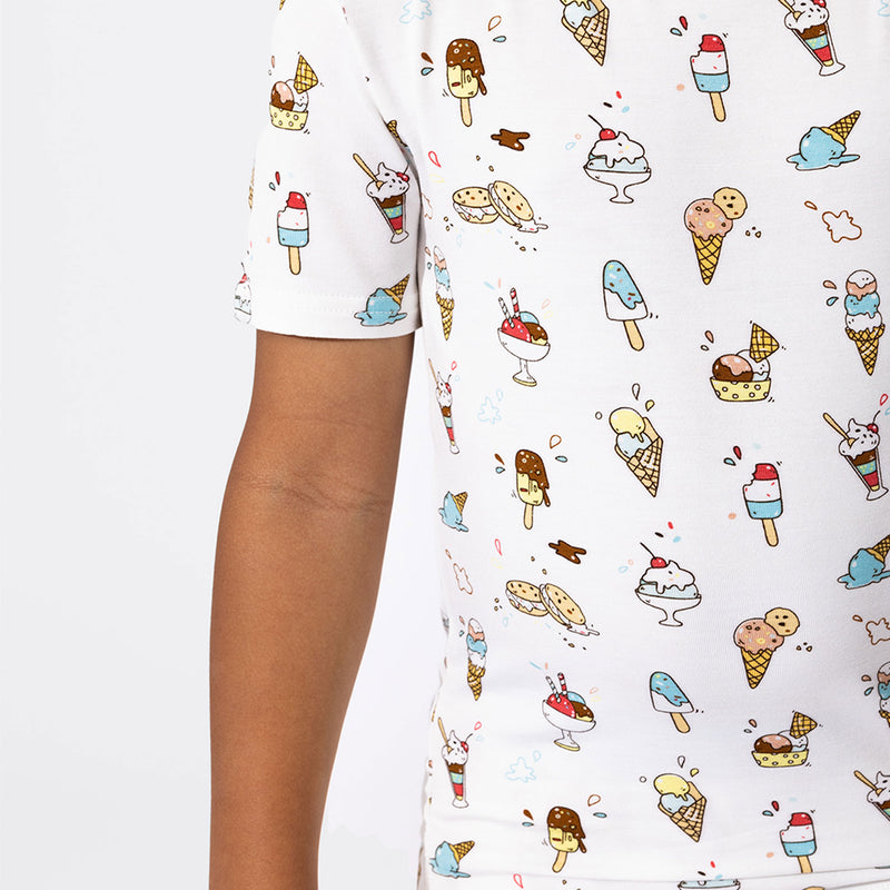Ice Cream Bamboo Kids Pajama Short Set