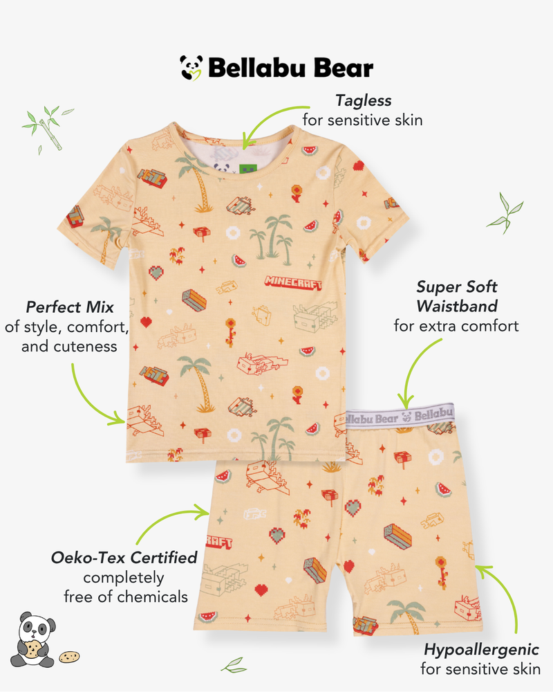 Minecraft: Summer Vibes Kids Pajama Short Set