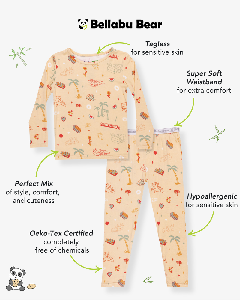 Minecraft: Summer Vibes Bamboo Kids Pajamas