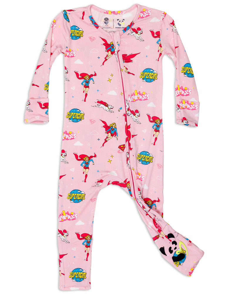 Supergirl & Krypto Bamboo Convertible Footie