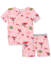 Supergirl & Krypto Bamboo Kids Pajama Short Set