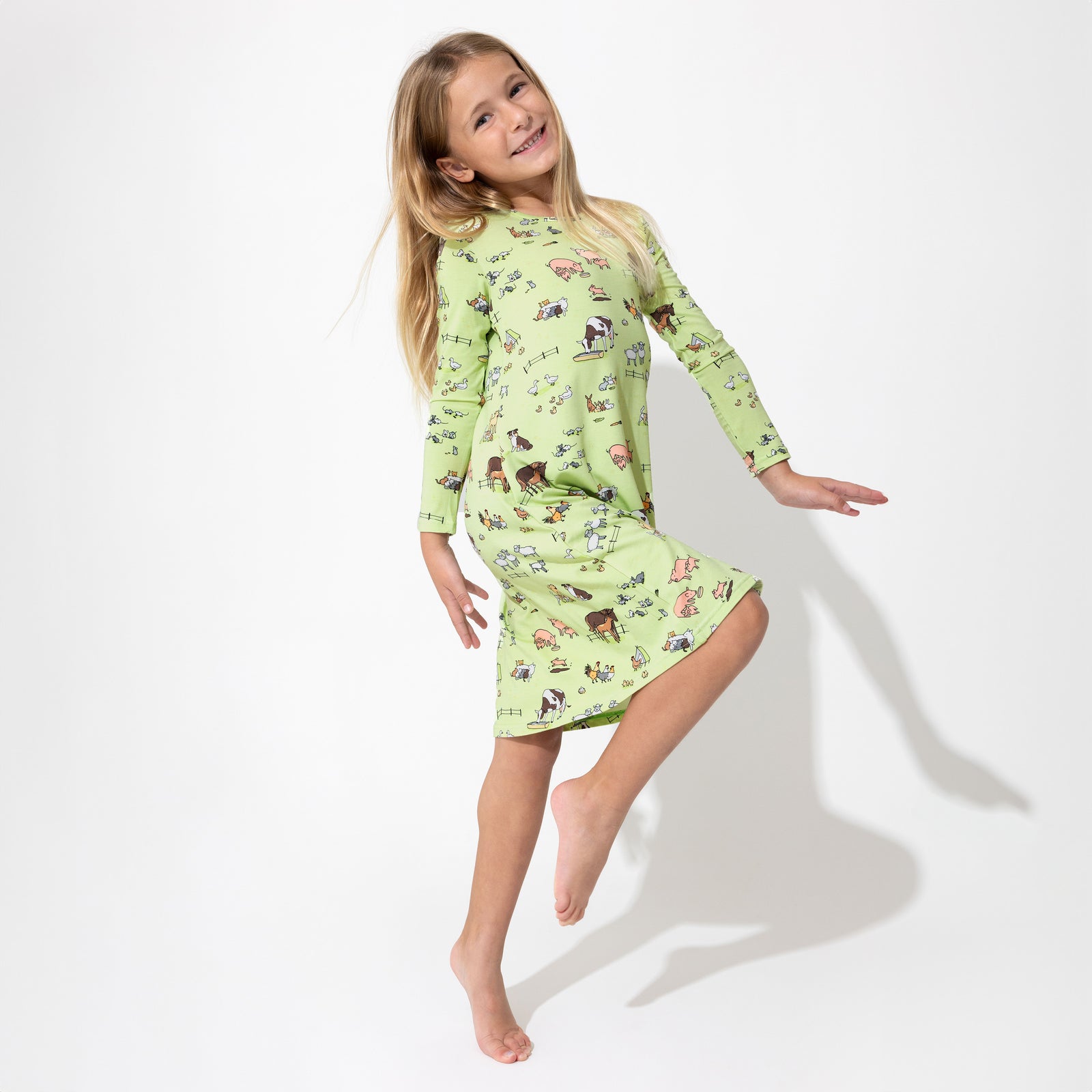 Farm Animals Bamboo Girls' Dress