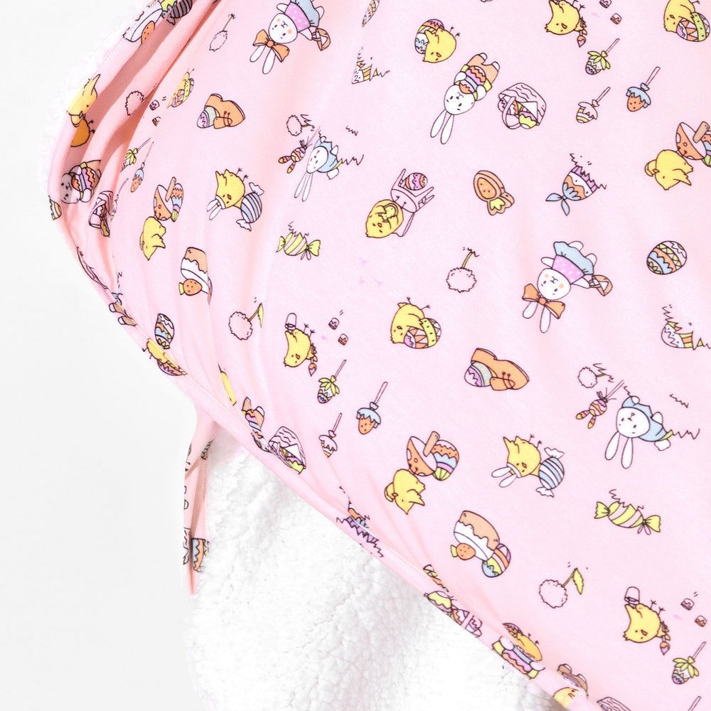Easter Bunny Pink Bamboo Blanket