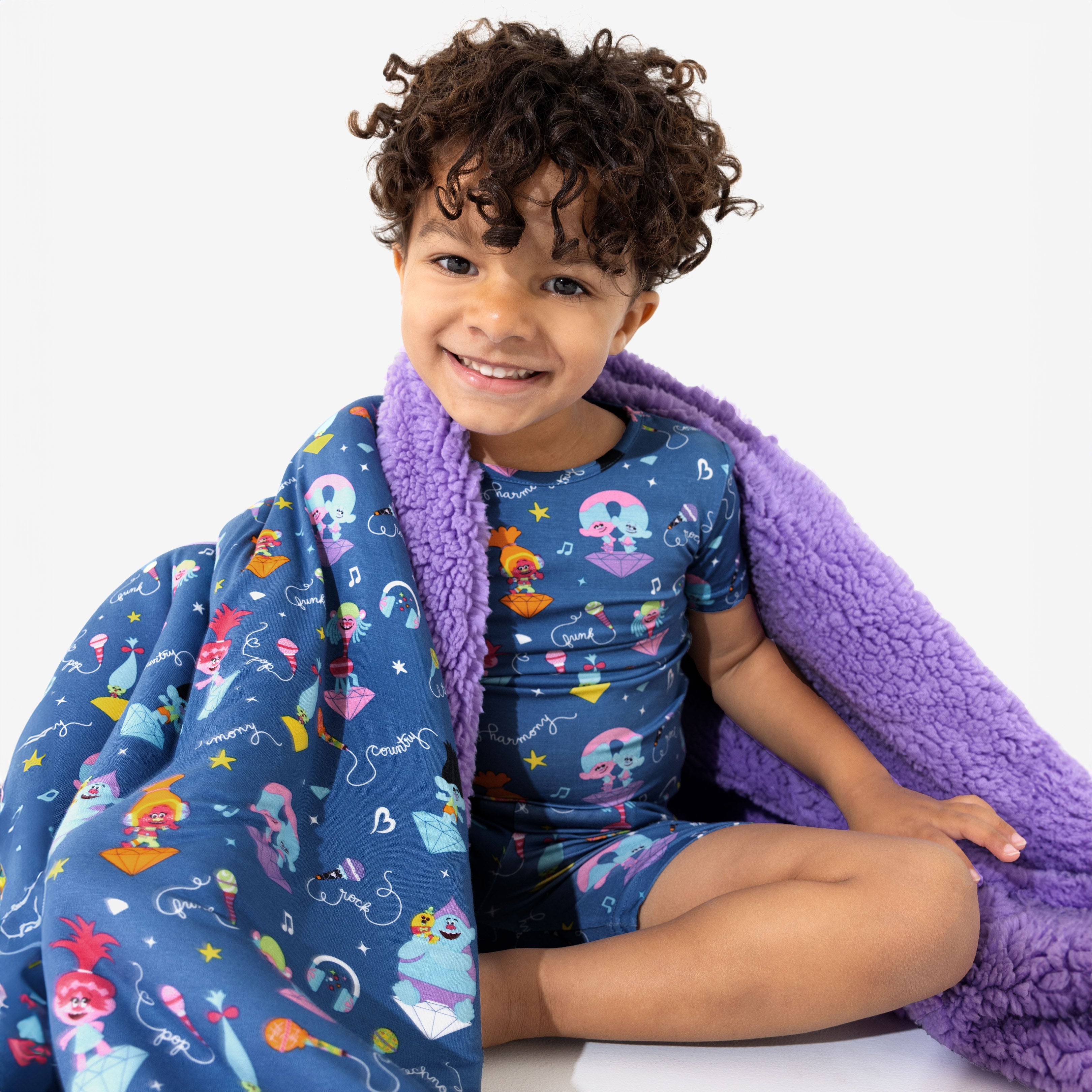 TROLLS シーツカバー 4点セット　新品 Trolls Music Bamboo Sherpa Blanket – Cozy, Soft & Eco-Friendly