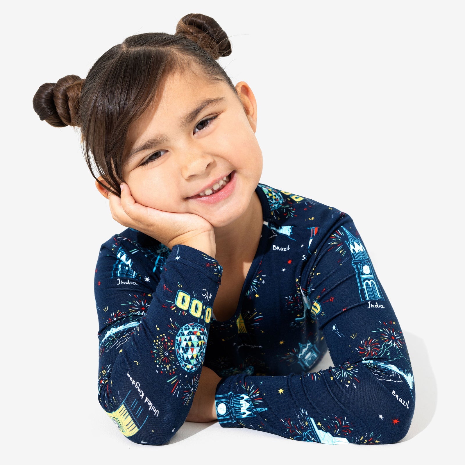 New Year's Worldwide Countdown Bamboo Kids Pajamas